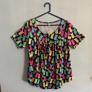 Roshop Peeps Desgin Woman's Blouse - NWT